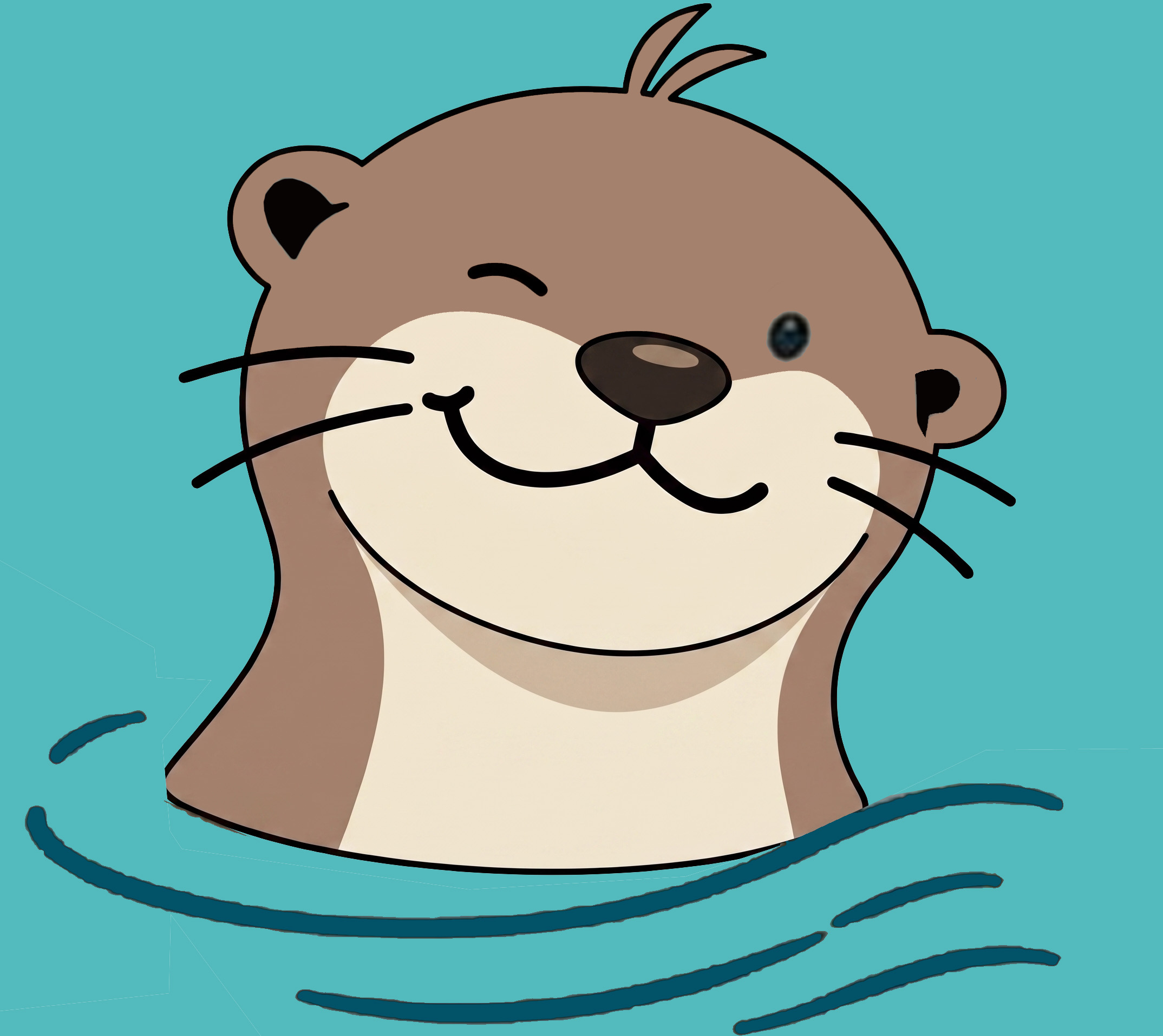 zwinkernder Otter